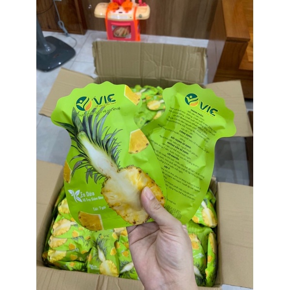 Kẹo dứa giảm cân plus VIC organic, hỗ trợ giảm mỡ, giảm thèm ăn ( 1 túi 7 viên) hàng cty