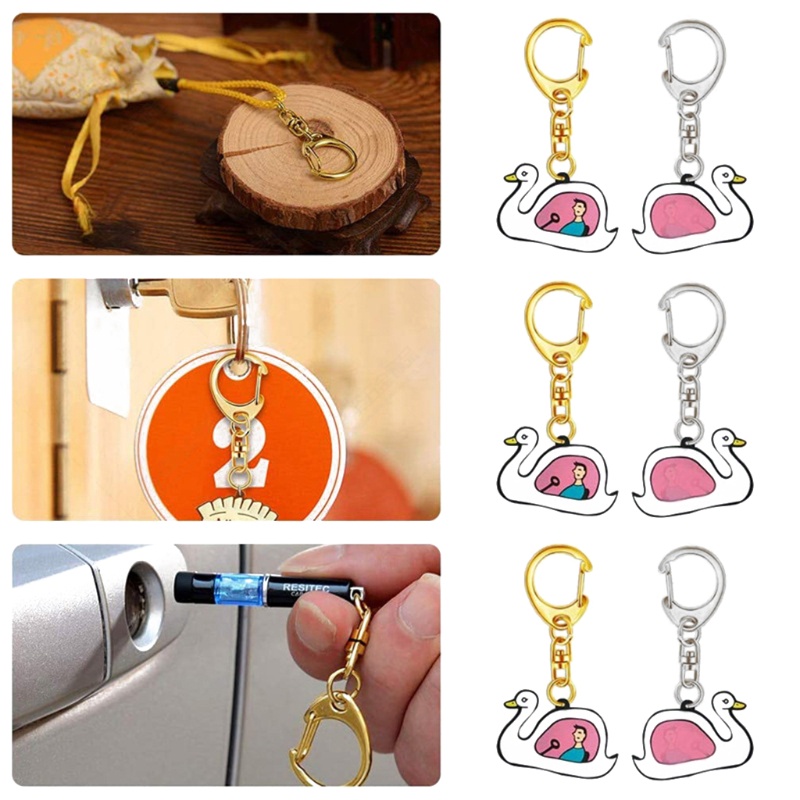 Bộ 10 cái móc khóa bằng hợp kim kẽm làm trang sức DIY