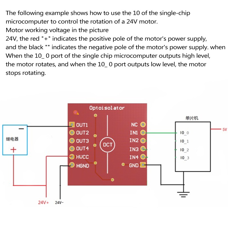 Bảng Mạch IC 4 Chiều Cách Ly Quang Điện Tử Mức Cao Thấp Hữu Ích