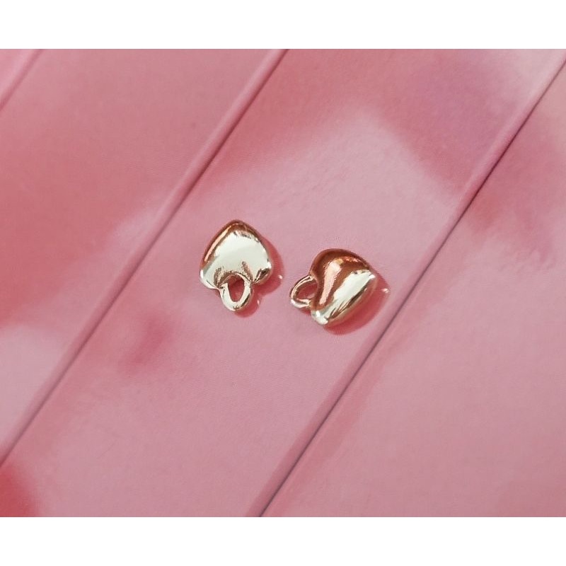 charm hình trái tim màu vàng cao cấp làm vòng handmade