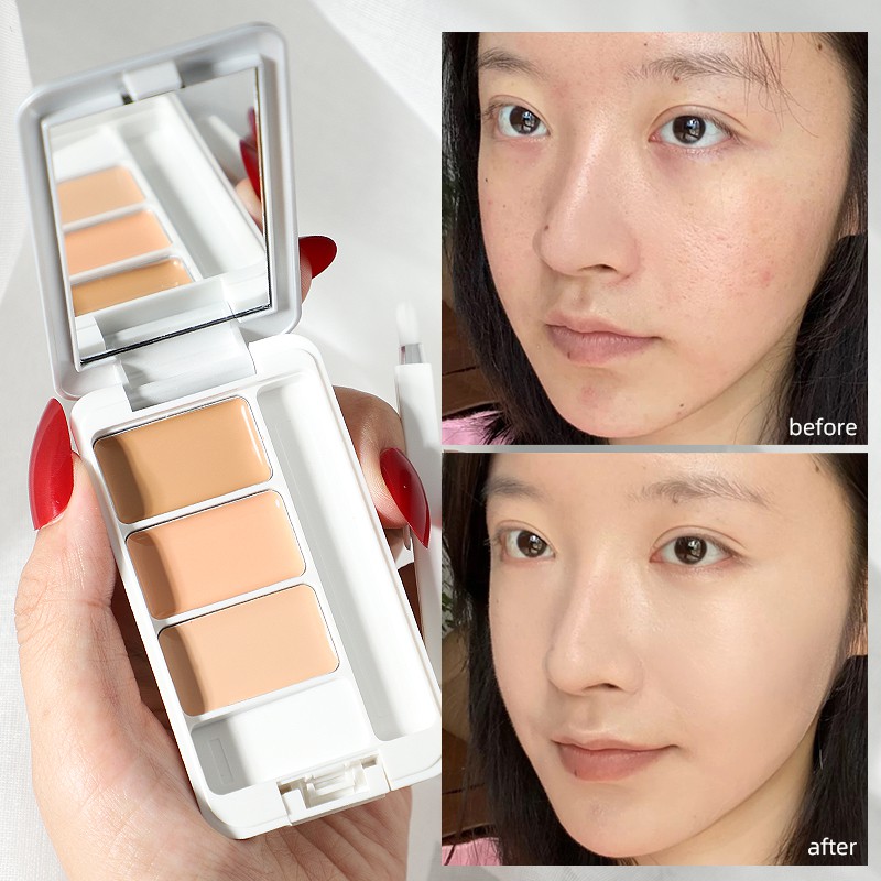 ♕Bảng Kem Nền Che Khuyết Điểm NOVO 3 Màu Tông Nude Tự Nhiên Kháng Nước NO.5350