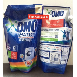 Nước giặt Omo Matic Cửa trước bền đẹp lựu và tre túi 2kg
