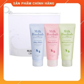 Bộ sản phẩm tắm gội & dưỡng da & dưỡng ẩm sâu Milk Baobab cho bé (70ml x 3)