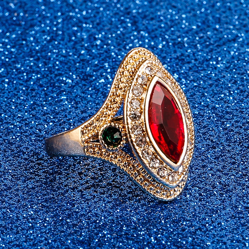 Nhẫn đính đá phong cách vintage size 7-10 cho nữ