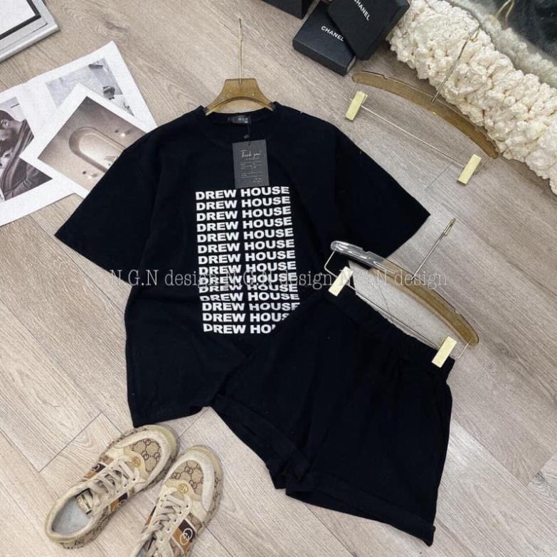 [Hàng Sẵn, Ảnh Thật] Sét Áo Thun Nam Nữ Form Rộng Hàn Quốc Vintage- Bộ Thể Thao Tay Lỡ Kèm Quần Dày Mịn Thoáng Mát