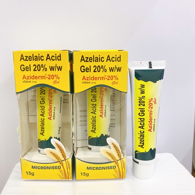 Aziderm Azelaic Acid 15%-20% Gel Chấm Loại Bỏ Mụn Và Thâm 15g | Naturalyou.vn