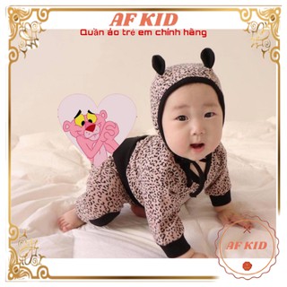 Bộ Dài Tay Cho Bé 💖 Bộ Da Beo Bo Viền Cho Bé 💖Chất cotton cao cấp form siêu đẹp bé mặc ngủ bao ấm