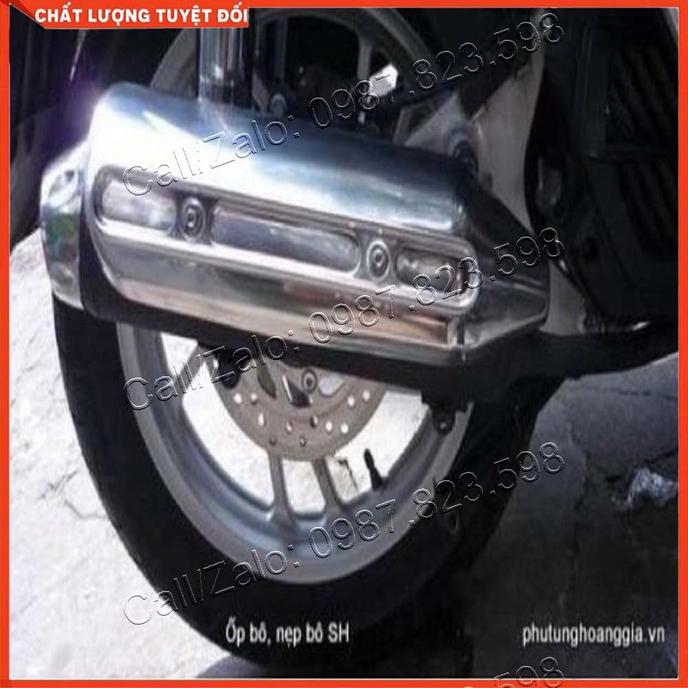 Ốp Pô SH Việt 2012 - 2016 Inox Trắng Kiểu Ý