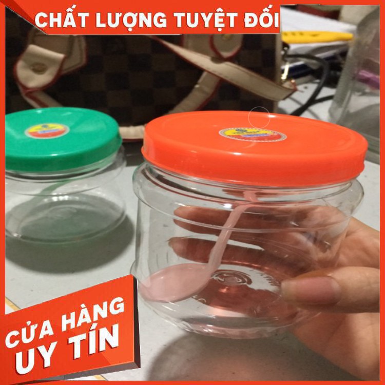 Lọ nhựa đựng gia vị nắp vặn kín 300ml kèm thìa xịn hàng công ty