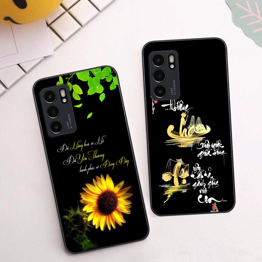 Ốp lưng Oppo Reno 6 / Reno 6Z 5G in hình cha mẹ - vợ chồng- chữ thư pháp Tâm, nhẫn, phúc lộc thọ cực đẹp và ý nghĩa