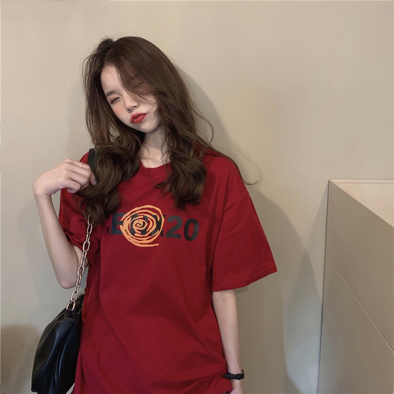 2021 summer new short-sleeved t-shirt women's tide loose Korean version of all-match student women's top tees