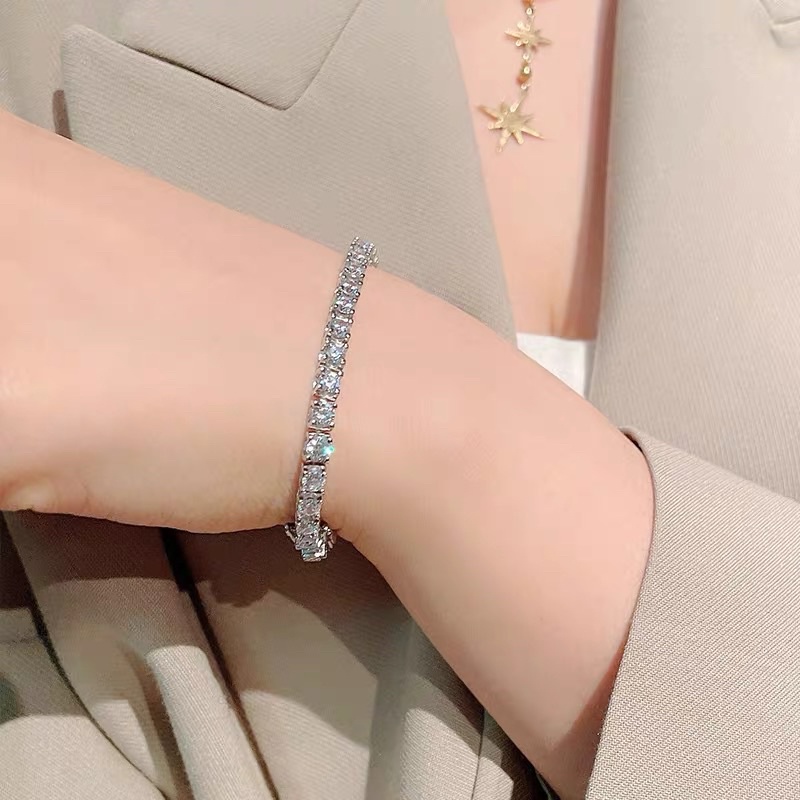 Vòng tay- Lắc tay tennis chain chuẩn Bạc ý 925 cao cấp đính đá lấp lánh