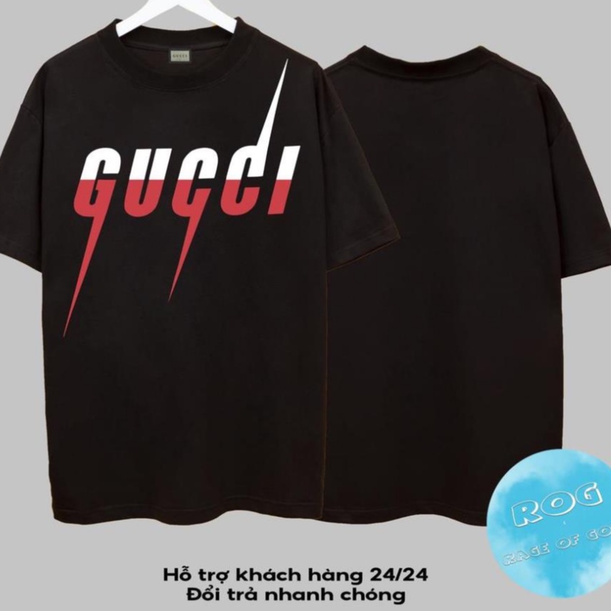 Áo thun tay lỡ GUC.CI SÉT Streetwears SG , Áo thun unisex nam nữ from rộng oversize chất liệu cotton