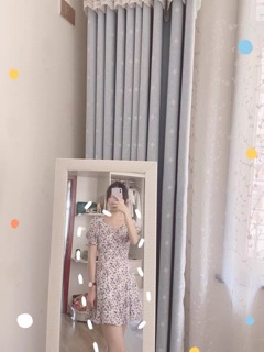 Đầm tím hoa nhí ulzzang ( Có sẵn)