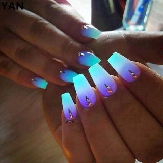 Bột Dạ Quang Trang Trí Móng Tay Nghệ Thuật Nhiều Màu Sắc Tinh Tế Mới