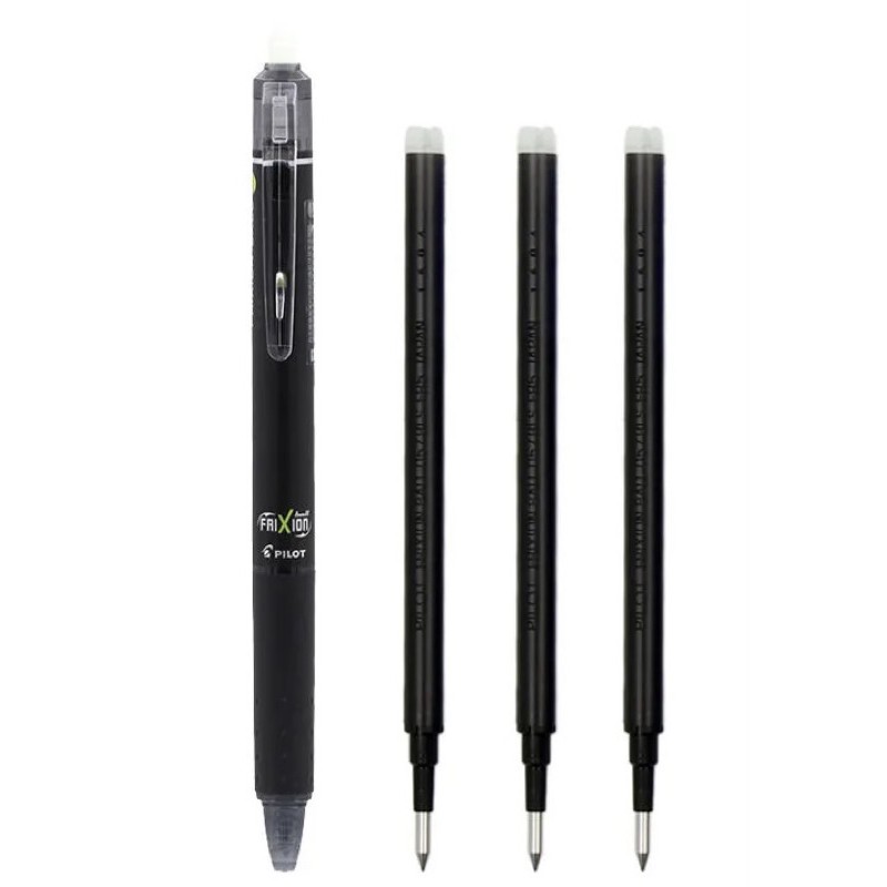 Bút bi Frixion Pilot xoá được tẩy được combo 1 bút - 3 ngòi