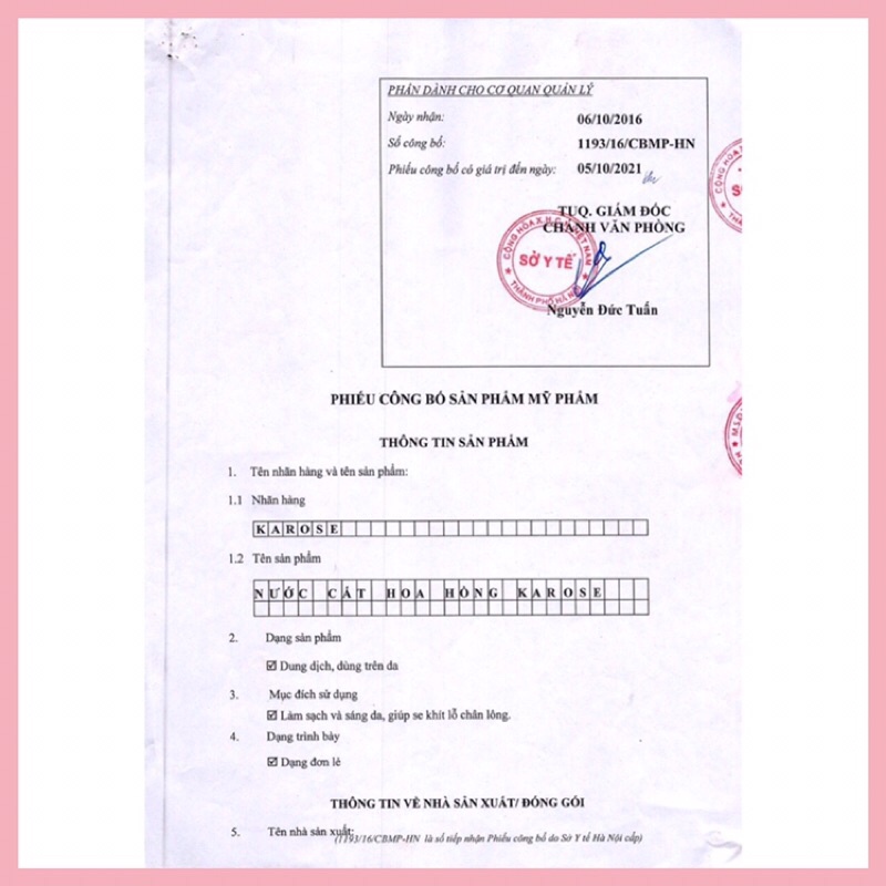 [Hàng Chính Hãng] Nước Cất Từ Cánh Hoa Hồng Nhung Cổ Karose 100ml | BigBuy360 - bigbuy360.vn