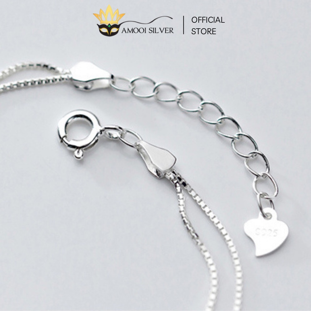 Lắc Tay Bạc S925 Dây Đôi Bi Cát Đính Đá Sang Trọng - Amooi Silver AT66