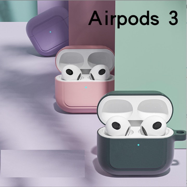 Vỏ ốp case bảo vệ bao đựng tai nghe không dây bluetooth 3/2/1/Pro có  nút phía sau - Jerry Shop