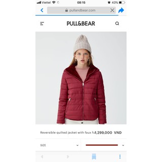Áo khoác lông hai mặt Pull&Bear