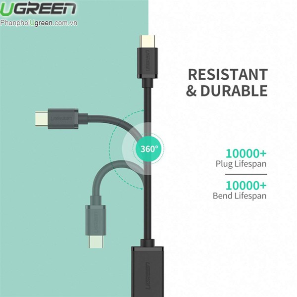 Cáp OTG USB TYPE-C USB 3.0 Cao Cấp Ugreen 30701