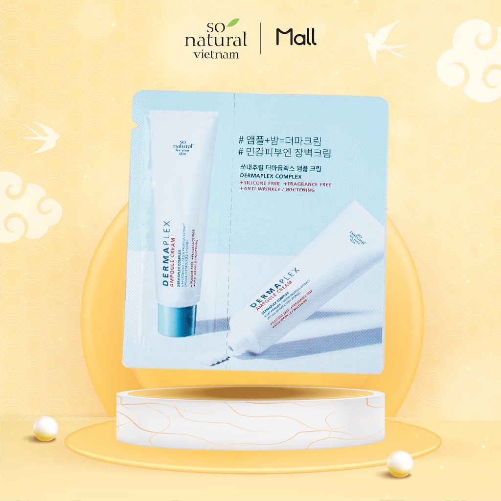 Sample Dưỡng Da Gai Biển Tái Tạo Da Derma Ampoule Cream So Natural 2.5ml