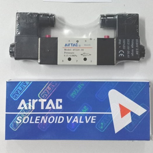 Van Điện Từ Khí Nén 4v220-08 4v220 08 220v Ac / 24v Dc Chất Lượng Cao