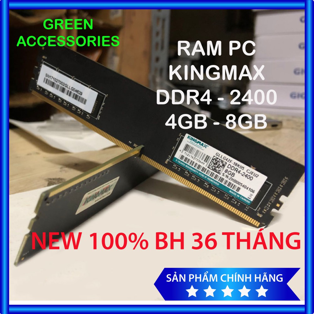 Ram PC KingMax DDR4 8GB 4GB Bus 2400mHz - Ram Máy tính để bàn- Nâng cấp máy tính - Bảo Hành 3 Năm | WebRaoVat - webraovat.net.vn