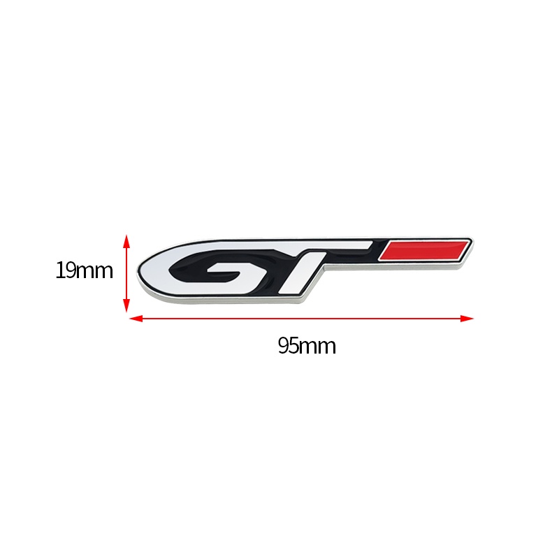 Miếng Dán Kim Loại Màu Bạc Trang Trí Xe Hơi Peugeot GT 206 207 208 301 307 308 408 508 2008 3008 4008 5008