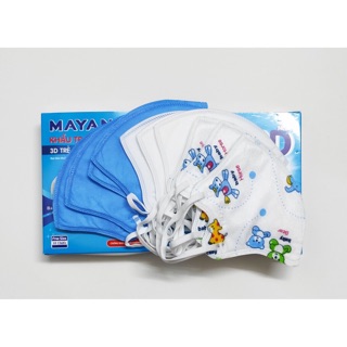Khẩu Trang 3D Trẻ Em Mayan (hộp 10 chiếc)