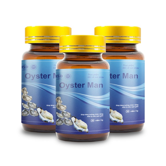 Combo 3 Tăng Cường Sinh Lý Nam Oyster Man (Hộp 30 viên) Cải Thiện Xuất Tinh Sớm, Yếu Sinh Lý, Rối Loạn Cương Dương