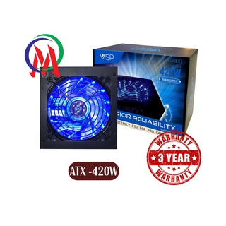 Nguồn Máy Tính PC Công suất thực  420W  VSP có đèn Led Full Box  BẢO HÀNH 24 THÁNG.