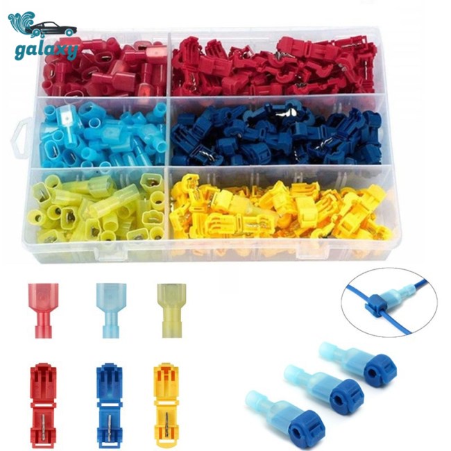 Galaxy set 120 Đầu Nối Dây Điện Chữ T Bằng Nylon Cách Nhiệt Nhanh Chóng