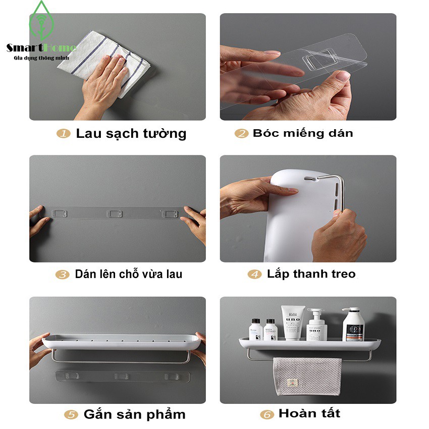 Kệ Nhà Tắm Thông Minh PH Green-Ecoco-E1923, Để Đồ Nhà Vệ Sinh Phòng Tắm, Phụ Kiện Đa Năng Tiện Lợi