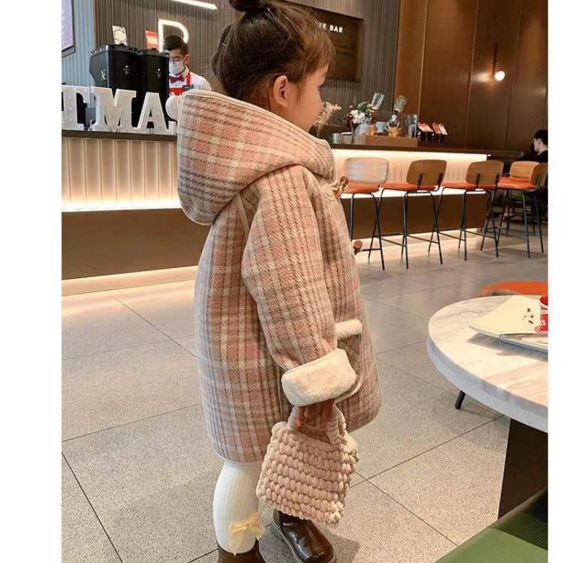 Áo khoác bé gái áo dạ lót lông dáng dài hàng cao cấp siêu ấm JIMADO