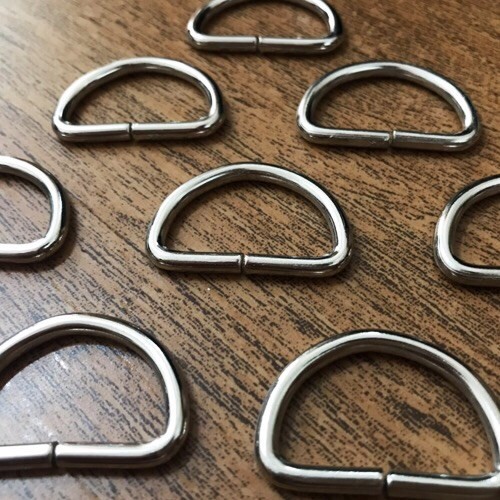 Phụ liệu may túi xách Ladovie bộ 5 cái khoen D ring sắt màu niken