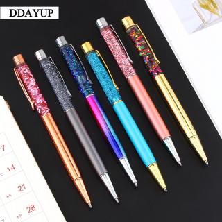 Bút bi 1.0mm bằng kim loại đồng mạ vàng trang trí pha lê nhiều màu sắc chất lượng cao