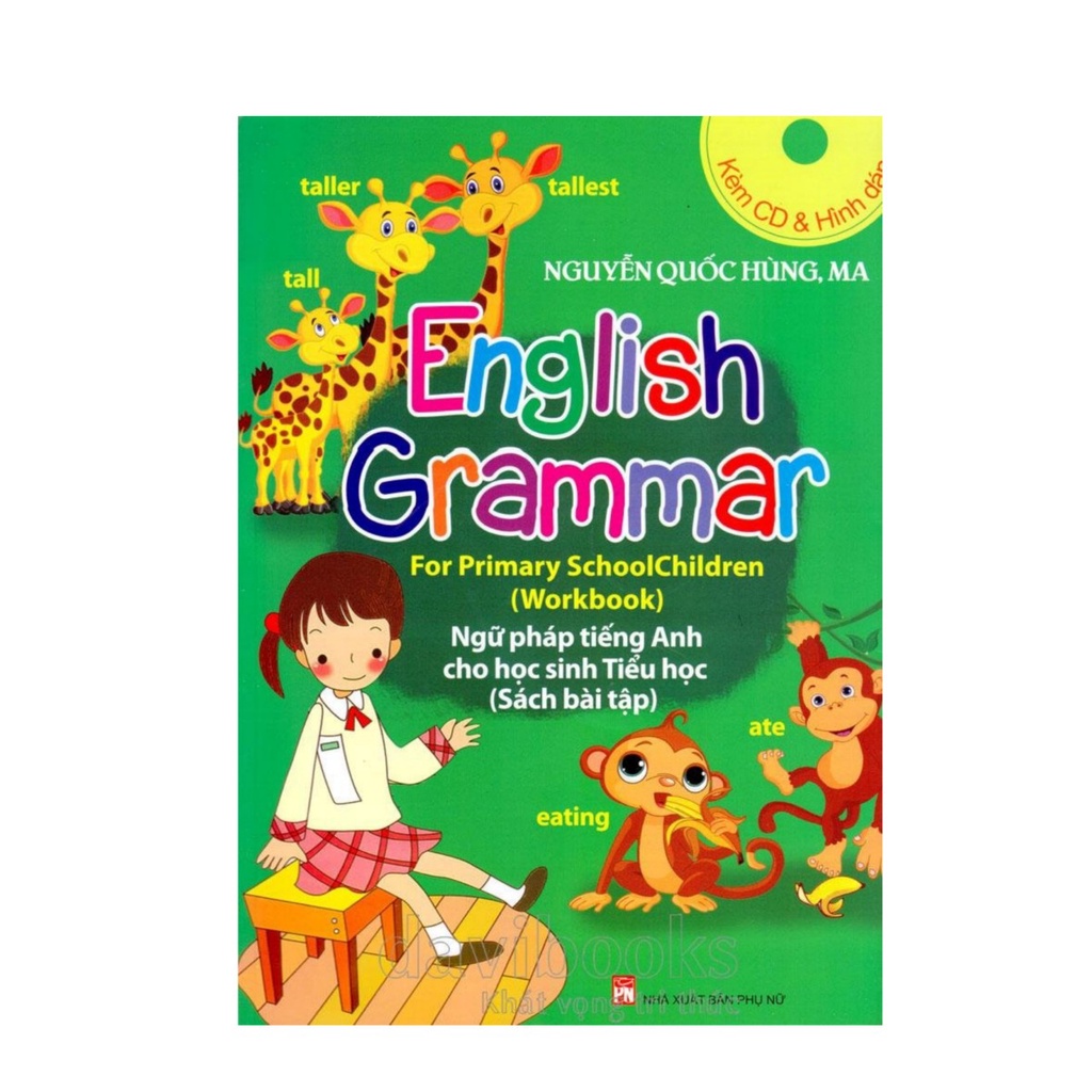 Sách- English Grammar Ngữ Pháp Tiếng Anh Cho Học Sinh Tiểu Học Sách Bài Tập Kèm CD+và Hình Dán