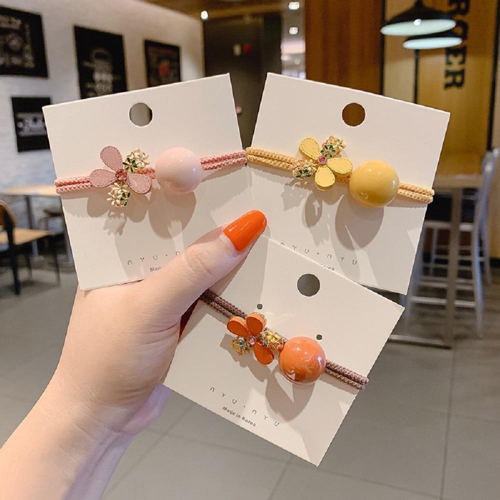 Dây Cột Tóc Cao Su Co Giãn Đính Hạt Dễ Thương