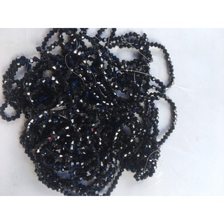 COMBO 10sợi dây pha lê 3mm đen,5sợi dây pha lê 3mm trắng,5sợi dây pha lê 3mm vàng,10sợi dây pha lê 3mm bạc,1hộp đựngsuot