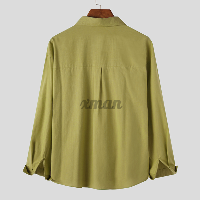 Áo Sơ Mi Nam Tay Dài Dáng Rộng Màu Trơn Thời Trang | BigBuy360 - bigbuy360.vn