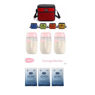 Túi giữ nhiệt + 3 bình trữ Unimom + 3 đá khô Unimom