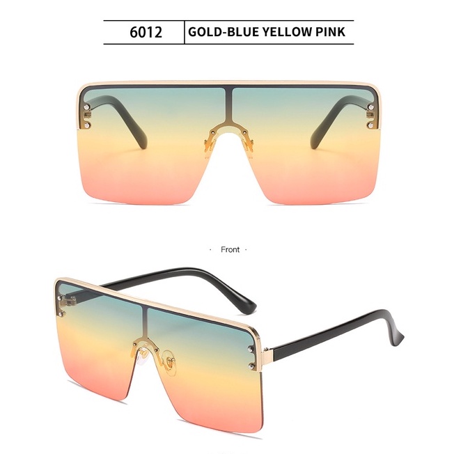 Kính Mát Thời Trang Khung Lớn Màu Gradient Cho Nữ