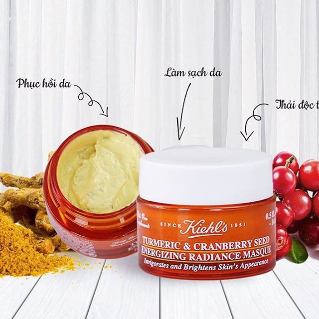 Mặt nạ nghệ Kiehl Kiehls TURMERIC AND CRANBERRY SEED ENERGIZING RADIANCE MASQUE 14ml