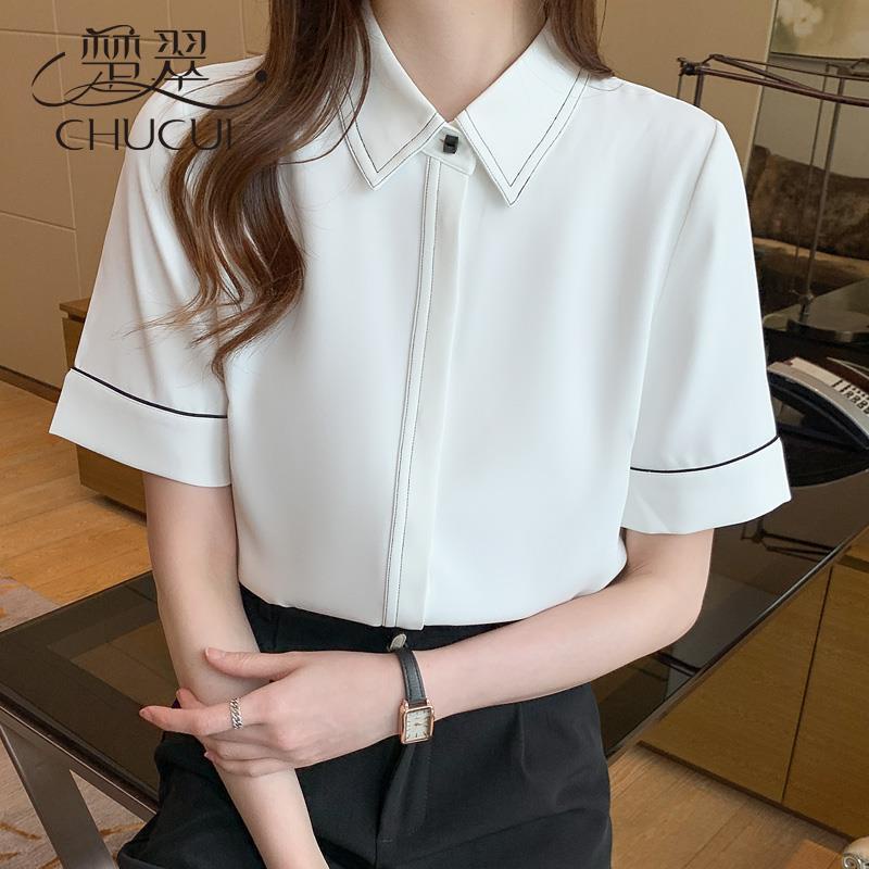 Áo Sơ Mi Chiffon Tay Ngắn Dáng Rộng Thời Trang Mùa Hè Dành Cho Nữ