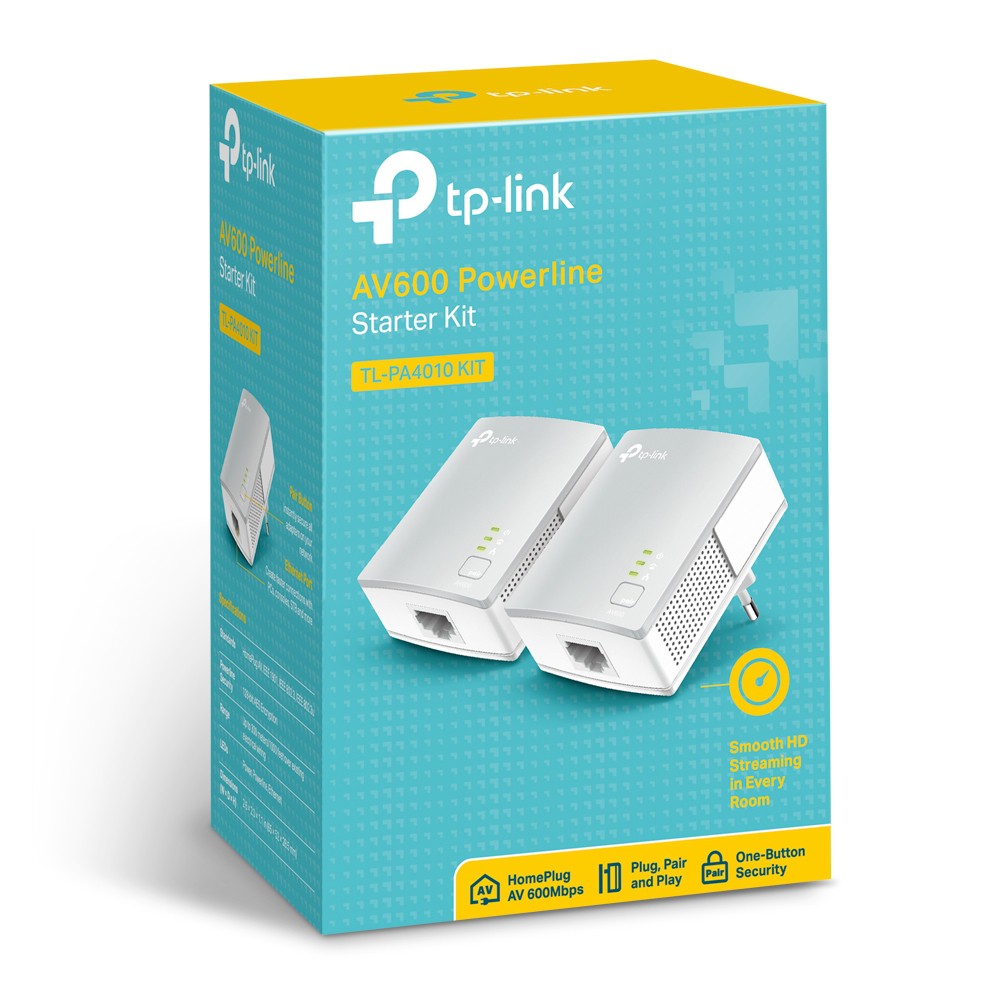 TP-Link Bộ mở rộng Internet qua đường dây điện AV600 600Mbps TL-PA4010KIT | BigBuy360 - bigbuy360.vn