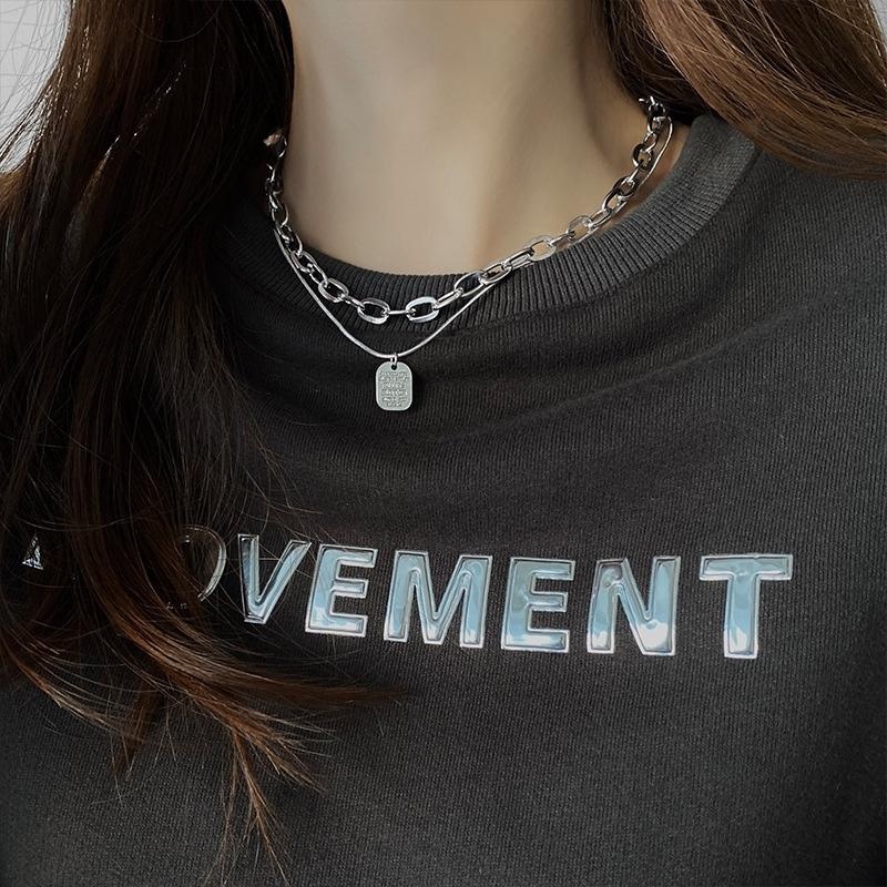 [KHÔNG ĐEN GỈ] Dây chuyền titan, vòng cổ mắt xích sợi đôi thời trang unisex Mely CT18