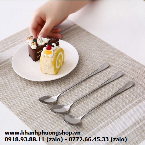 Muỗng cà phê inox loại dài 20cm - muỗng cà phê inox loại dài