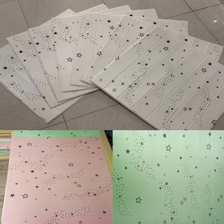 Xốp dán Giả gỗ in sao - Xốp Dán Tường 3D Siêu Đẹp
