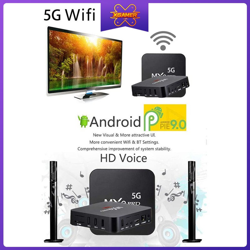 TV BOX MXQPRO 5G XGamer MXQ PRO Android TV thông minh 4K 1G+8G/2G+16G/4G+32G/4G+64G Android 7.1/10.1 3D